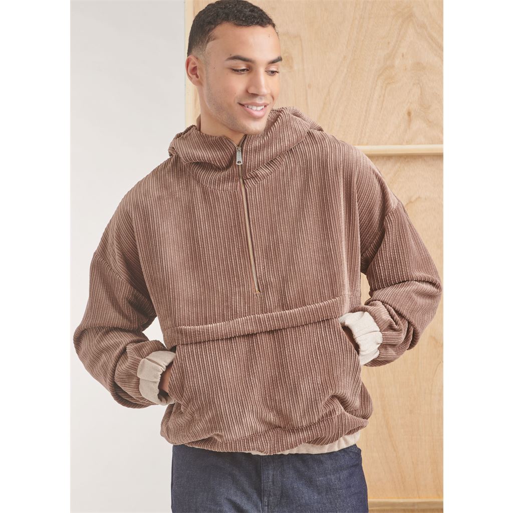 Simplicity Sewing Pattern S9829 Mens Half Zip Hoodie 9829 Image 2 From Patternsandplains.com