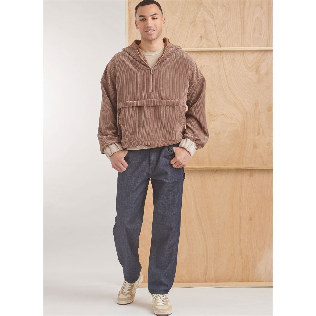 Simplicity Sewing Pattern S9829 Mens Half Zip Hoodie 9829 Image 5 From Patternsandplains.com