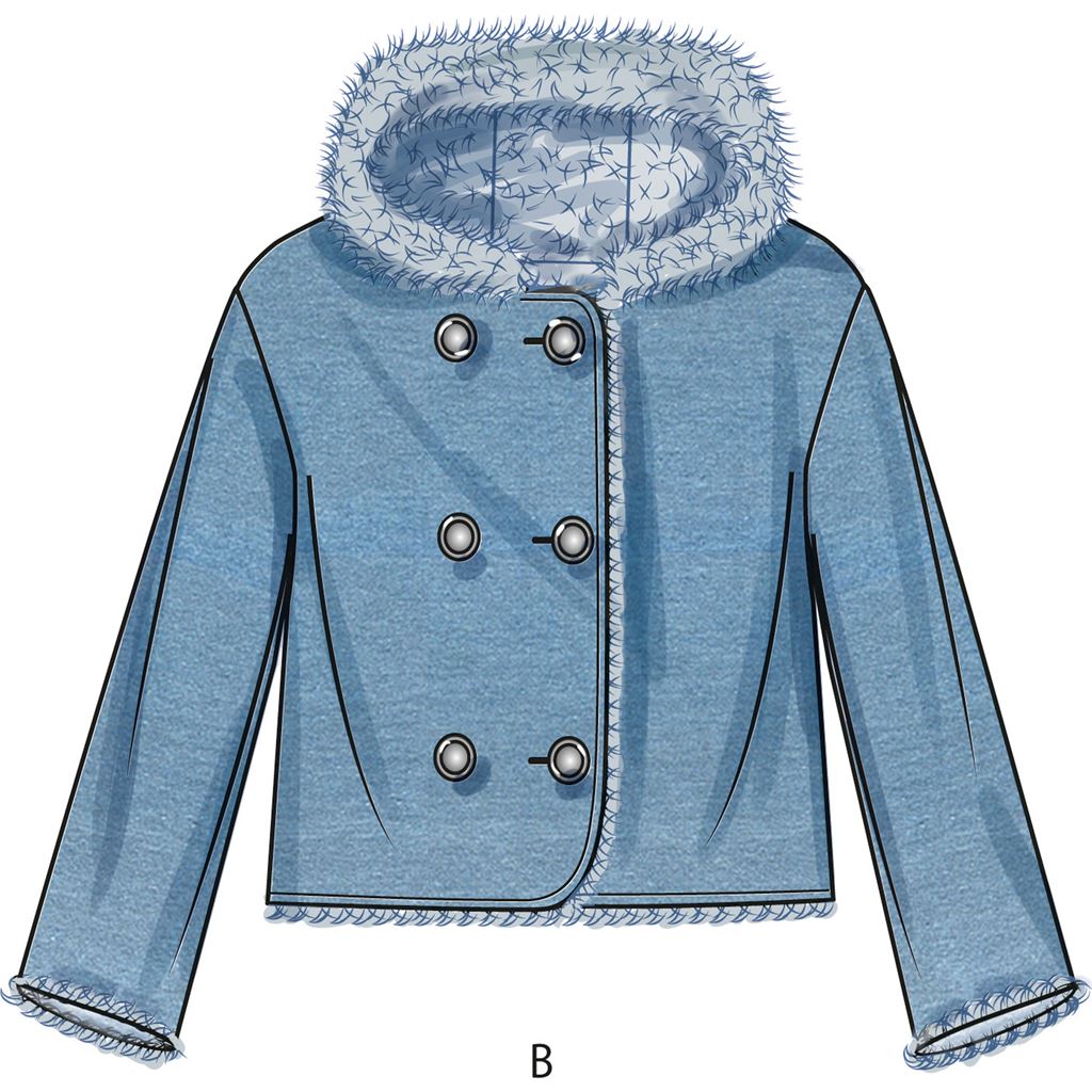 Simplicity Sewing Pattern S9832 Girls and Boys Jacket In Two Lengths 9832 Image 4 From Patternsandplains.com