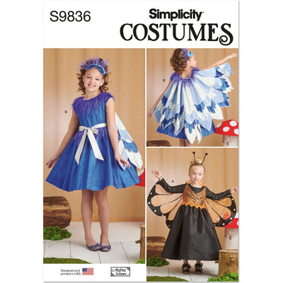 Simplicity Sewing Pattern S9836 Childrens and Girls Costumes by Andrea Schewe Designs 9836 Image 1 From Patternsandplains.com