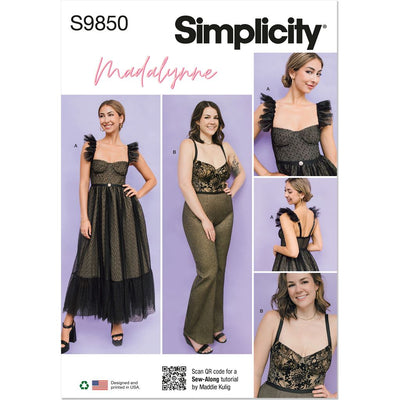 Simplicity Sewing Pattern S9850 Misses and Womens Dress and Jumpsuit by Madalynne Intimates 9850 Image 1 From Patternsandplains.com