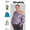 Simplicity Sewing Pattern S9851 Misses and Womens Tops 9851 Image 1 From Patternsandplains.com