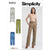 Simplicity Sewing Pattern S9852 Misses Pants and Belt 9852 Image 1 From Patternsandplains.com