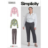 Simplicity Sewing Pattern S9855 Misses and Womens Top and Pants 9855 Image 1 From Patternsandplains.com