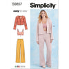 Simplicity Sewing Pattern S9857 Misses Knit Loungewear 9857 Image 1 From Patternsandplains.com