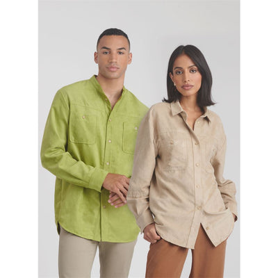 Simplicity Sewing Pattern S9858 Unisex Shirts 9858 Image 2 From Patternsandplains.com