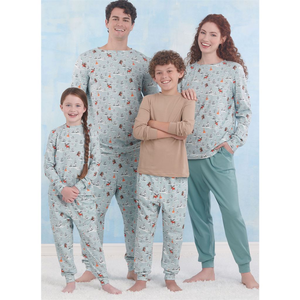 Simplicity Sewing Pattern S9861 Childrens Teens and Adults Knit Loungewear 9861 Image 2 From Patternsandplains.com