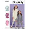 Simplicity Sewing Pattern S9862 Childrens and Girls Knit Dresses 9862 Image 1 From Patternsandplains.com