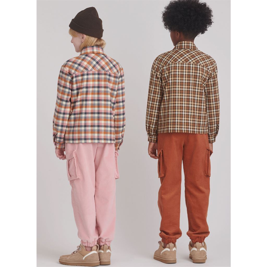 Simplicity Sewing Pattern S9864 Girls and Boys Shirt and Cargo Pants 9864 Image 8 From Patternsandplains.com