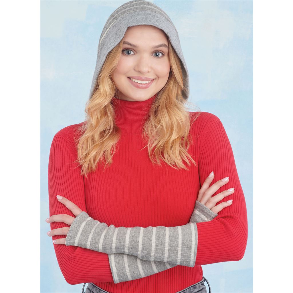 Simplicity Sewing Pattern S9871 Knit Hats and Arm Warmers 9871 Image 2 From Patternsandplains.com