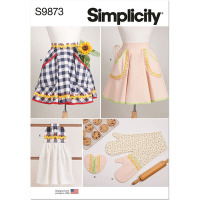 Simplicity Sewing Pattern S9873 Apron and Kitchen Accessories 9873 Image 1 From Patternsandplains.com