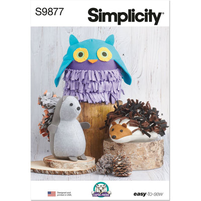 Simplicity Sewing Pattern S9877 Plush Animals by Carla Reiss Design 9877 Image 1 From Patternsandplains.com