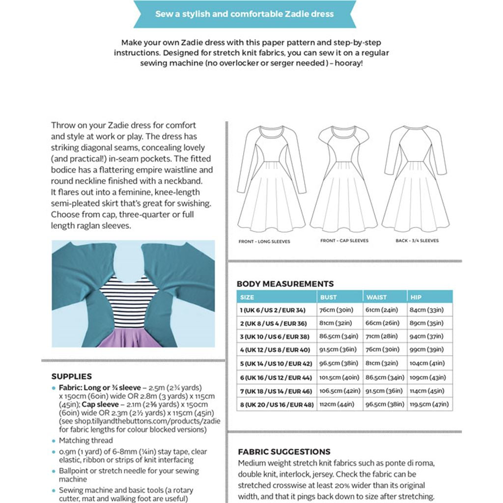 Tilly and the Buttons Pattern 1015 Zadie Image 2 From Patternsandplains.com