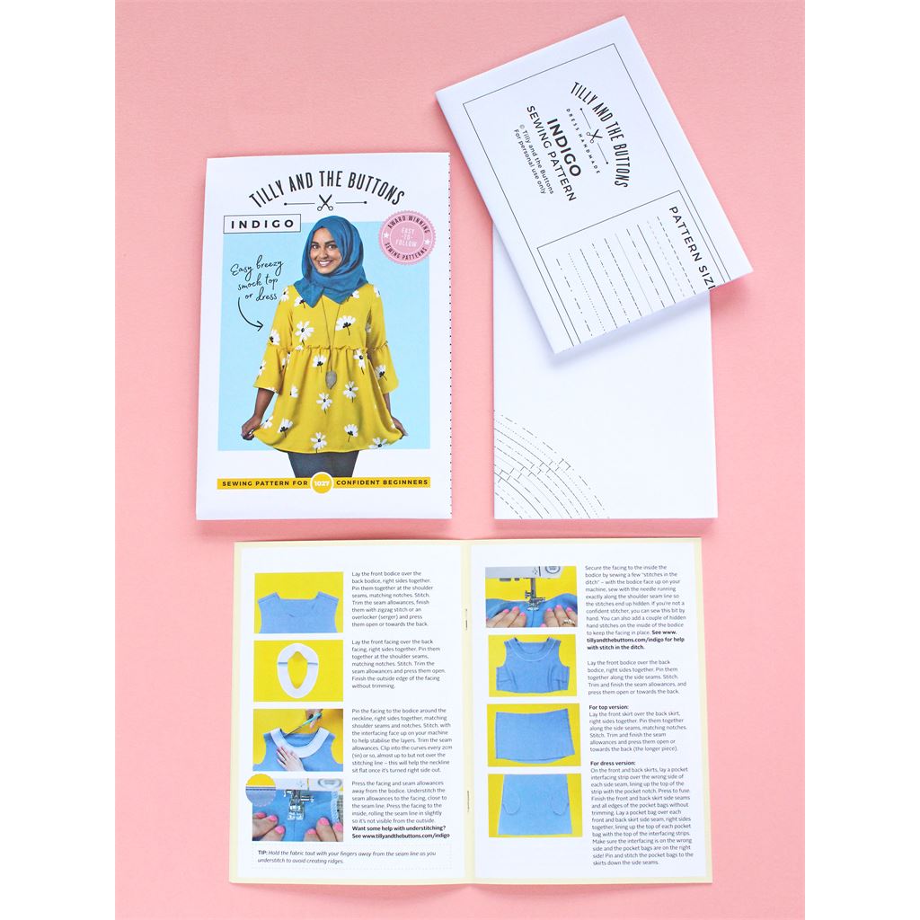 Tilly and the Buttons Pattern 1027 Indigo Image 2 From Patternsandplains.com