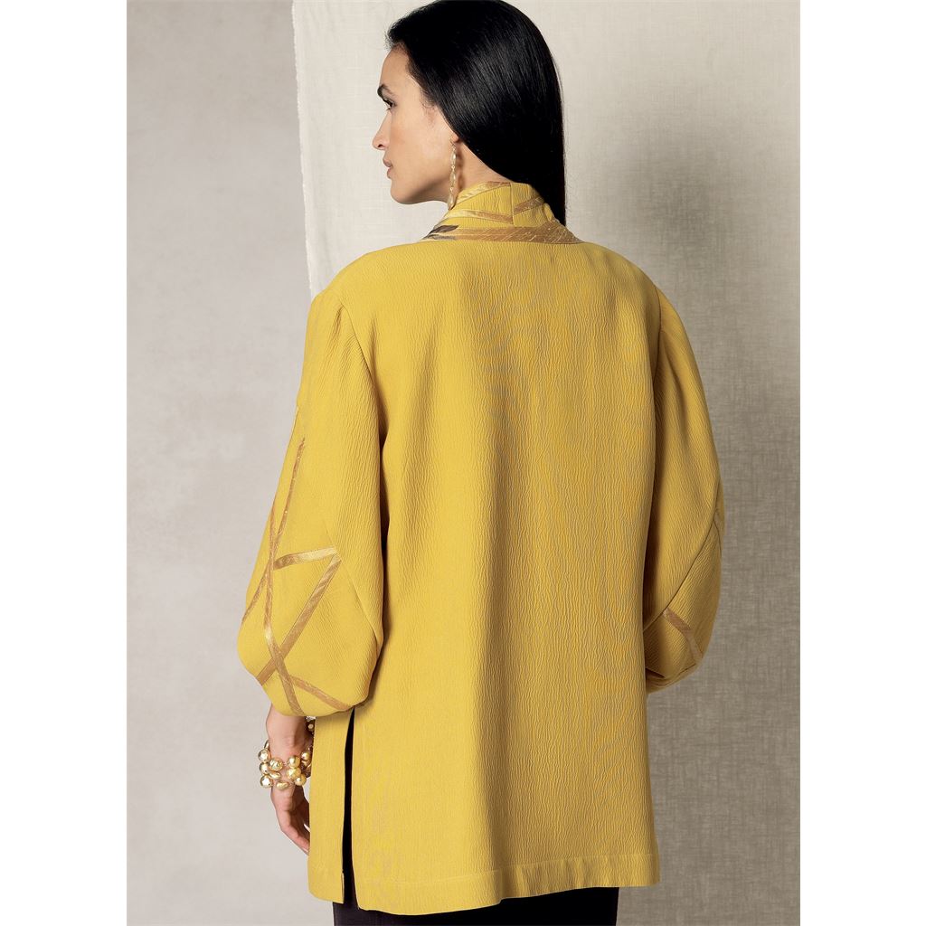 Vogue Pattern V1493 Misses Tulip Banded Sleeve Kimono Jacket 1493 Image 3 From Patternsandplains.com.jpg