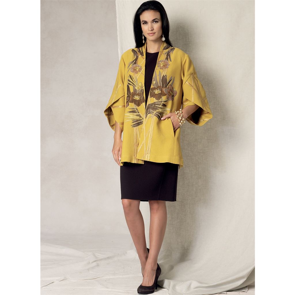 Vogue Pattern V1493 Misses Tulip Banded Sleeve Kimono Jacket 1493 Image 4 From Patternsandplains.com.jpg