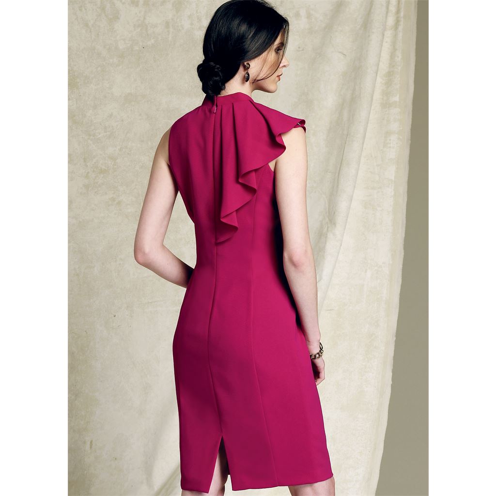 Vogue Pattern V1513 Misses Misses Petite Asymmetrical Draped Neck Dress 1513 Image 3 From Patternsandplains.com.jpg