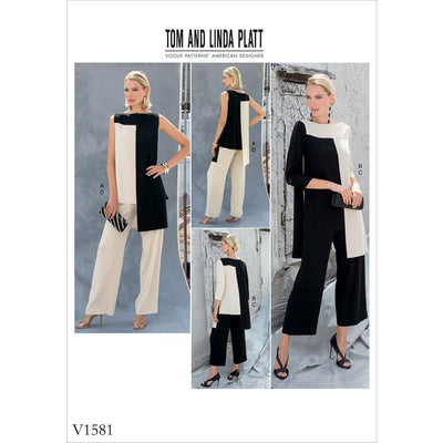 Vogue Pattern V1581 Misses Tunic and Pants 1581 Image 1 From Patternsandplains.com