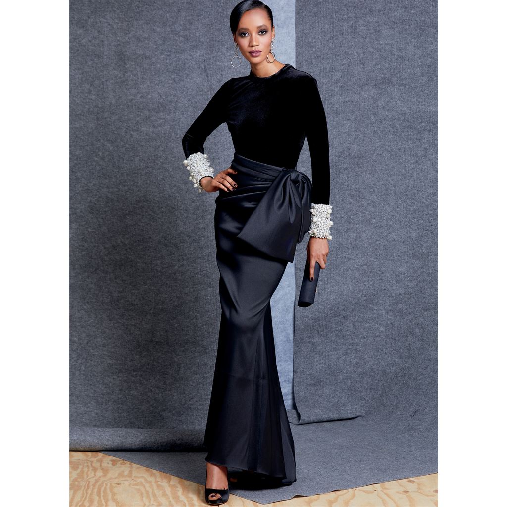 Vogue Pattern V1605 Misses Top and Skirt 1605 Image 3 From Patternsandplains.com