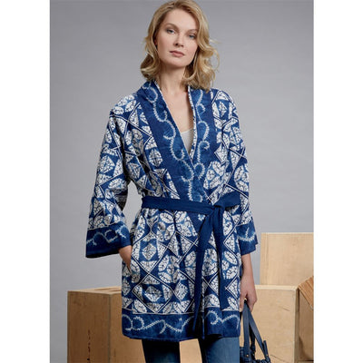 Vogue Pattern V1610 Misses Kimono and Belts 1610 Image 2 From Patternsandplains.com