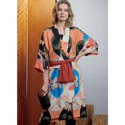 Vogue Pattern V1610 Misses Kimono and Belts 1610 Image 5 From Patternsandplains.com