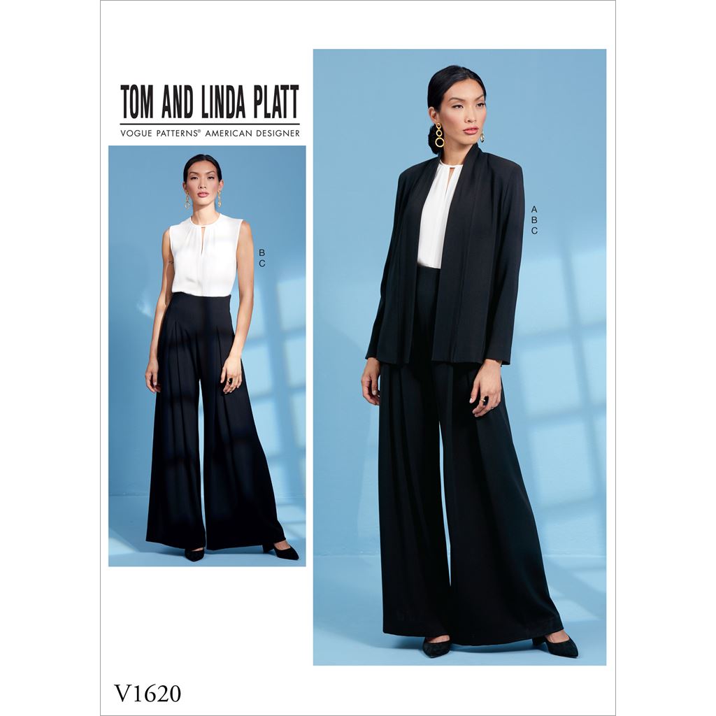 Vogue Pattern V1620 Misses Jacket Top and Pants 1620 Image 1 From Patternsandplains.com