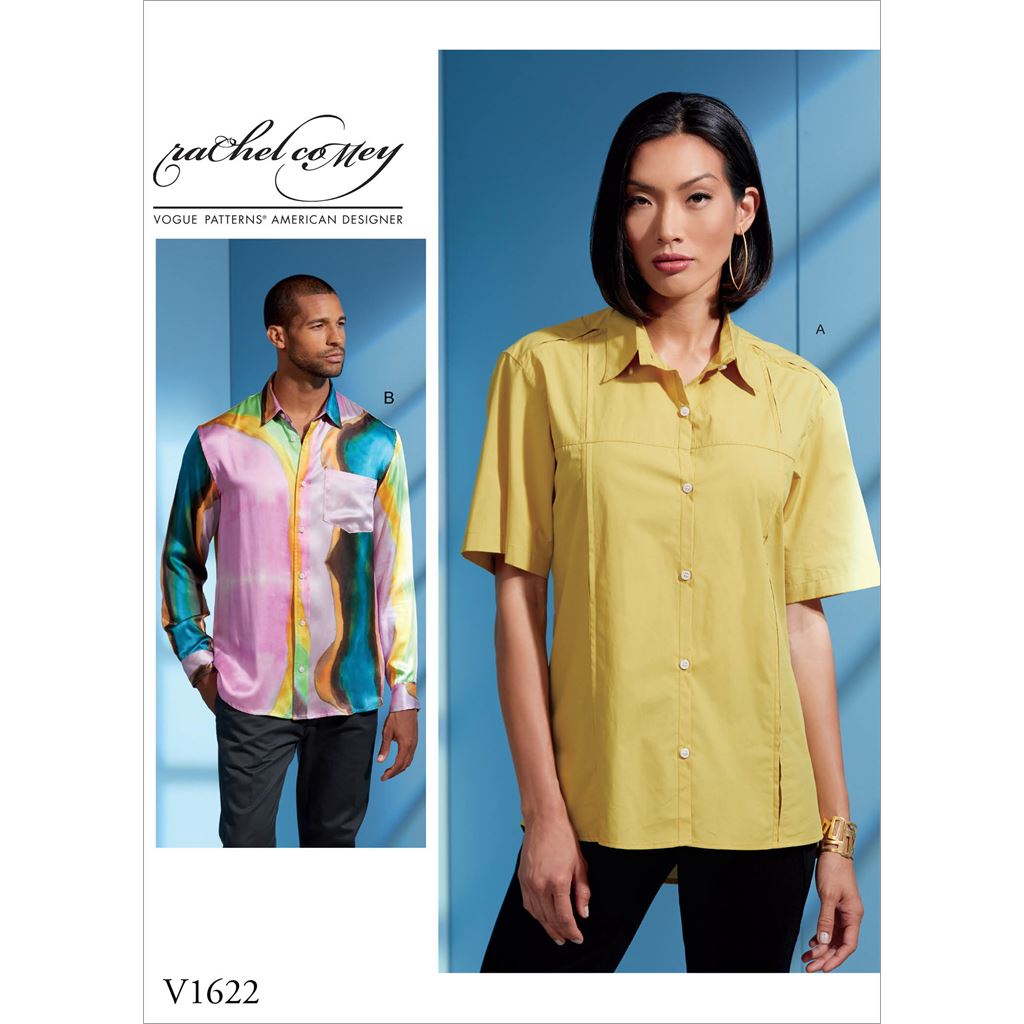 Vogue Pattern V1622 Unisex Shirt 1622 Image 1 From Patternsandplains.com