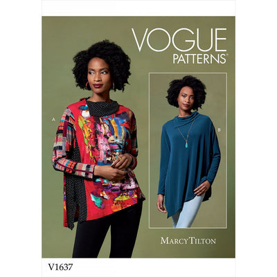 Vogue Pattern V1637 Misses Tops 1637 Image 1 From Patternsandplains.com