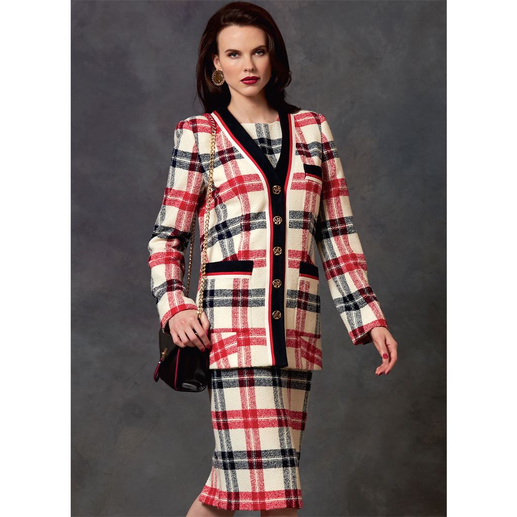 Vogue Pattern V1643 Misses Misses Petite Jacket Dress and Skirt 1643 Image 4 From Patternsandplains.com