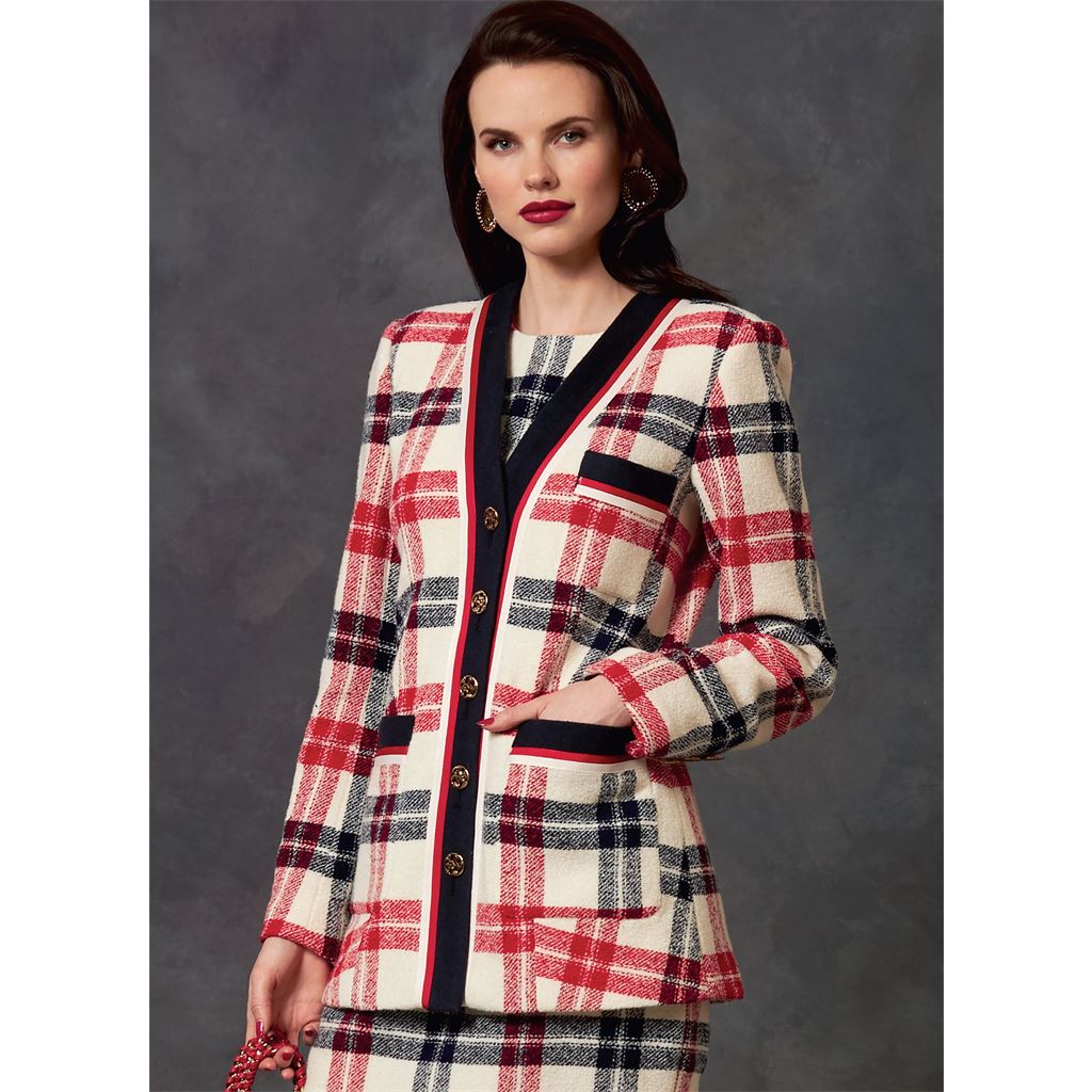 Vogue Pattern V1643 Misses Misses Petite Jacket Dress and Skirt 1643 Image 7 From Patternsandplains.com