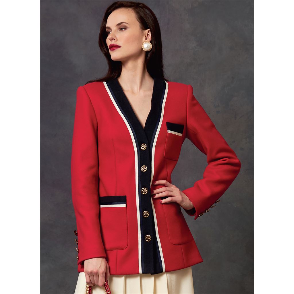 Vogue Pattern V1643 Misses Misses Petite Jacket Dress and Skirt 1643 Image 8 From Patternsandplains.com