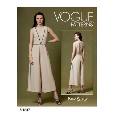 Vogue Pattern V1647 Misses Jumpsuit 1647 Image 1 From Patternsandplains.com