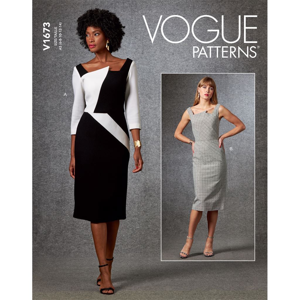 Vogue Pattern V1673 Misses Dress 1673 Image 1 From Patternsandplains.com