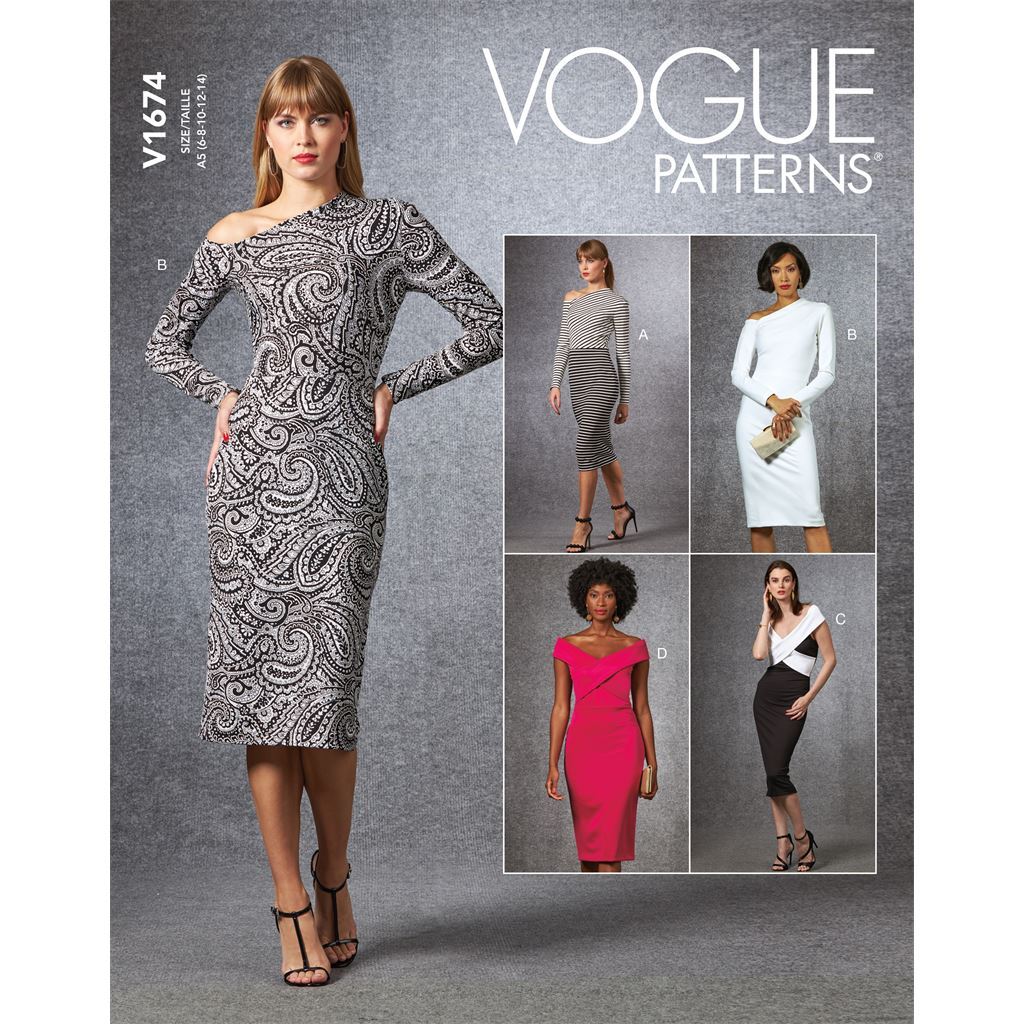 Vogue Pattern V1674 Misses Dress 1674 Image 1 From Patternsandplains.com