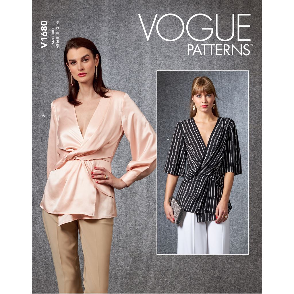 Vogue Pattern V1680 Misses Top 1680 Image 1 From Patternsandplains.com