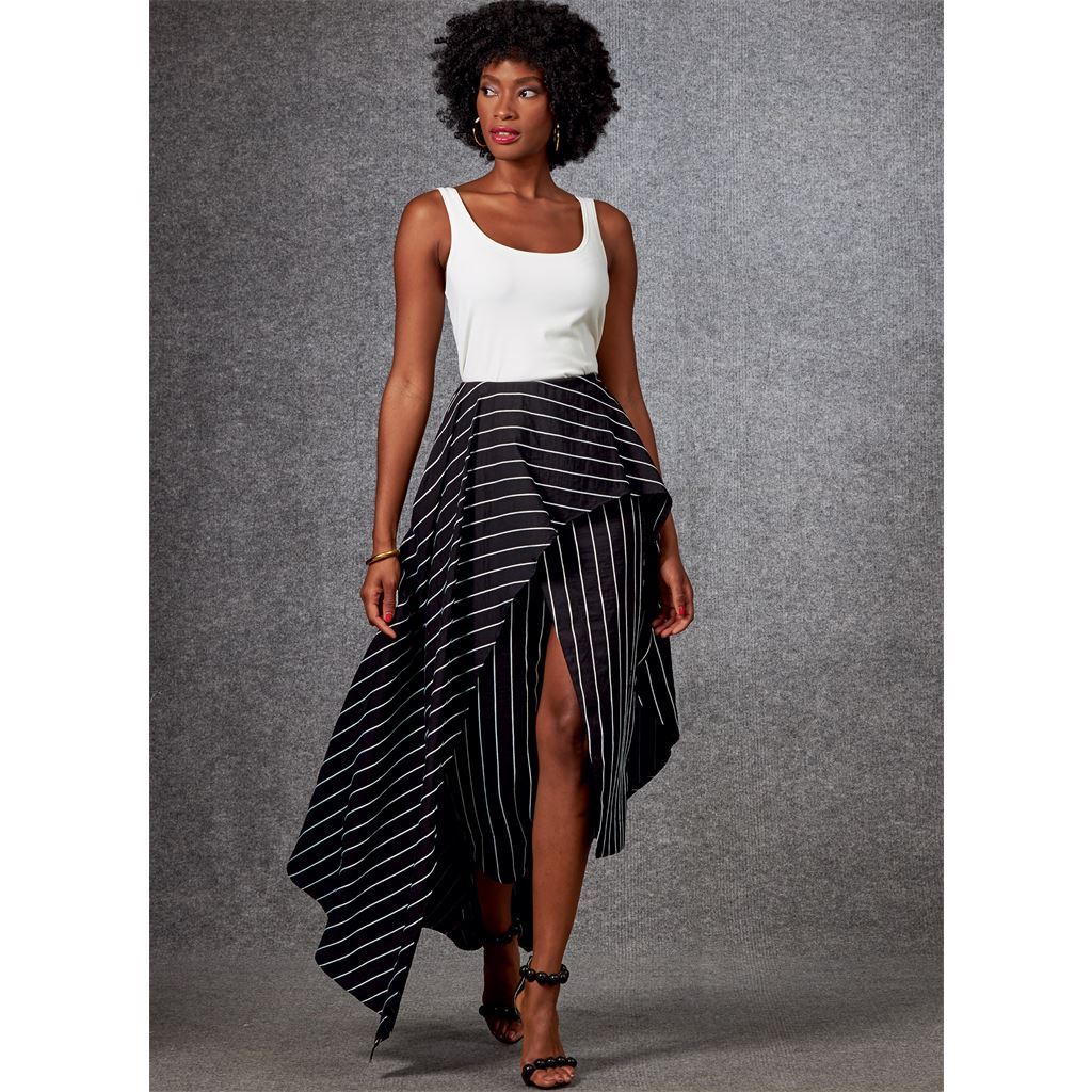 High low hotsell skirt pattern vogue