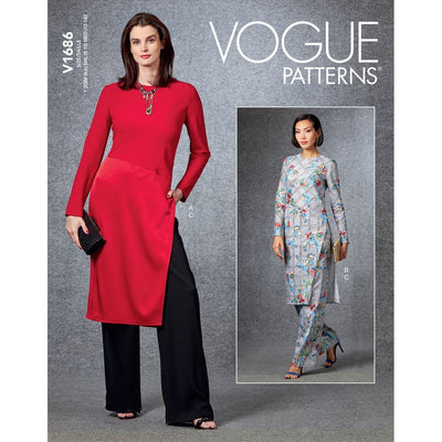 Vogue Pattern V1686 Misses Tunic and Pants 1686 Image 1 From Patternsandplains.com