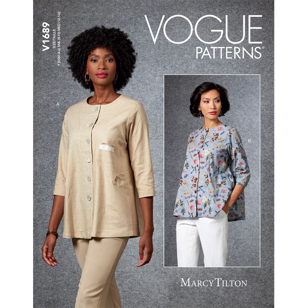 Vogue Pattern V1689 Misses Jacket 1689 Image 1 From Patternsandplains.com