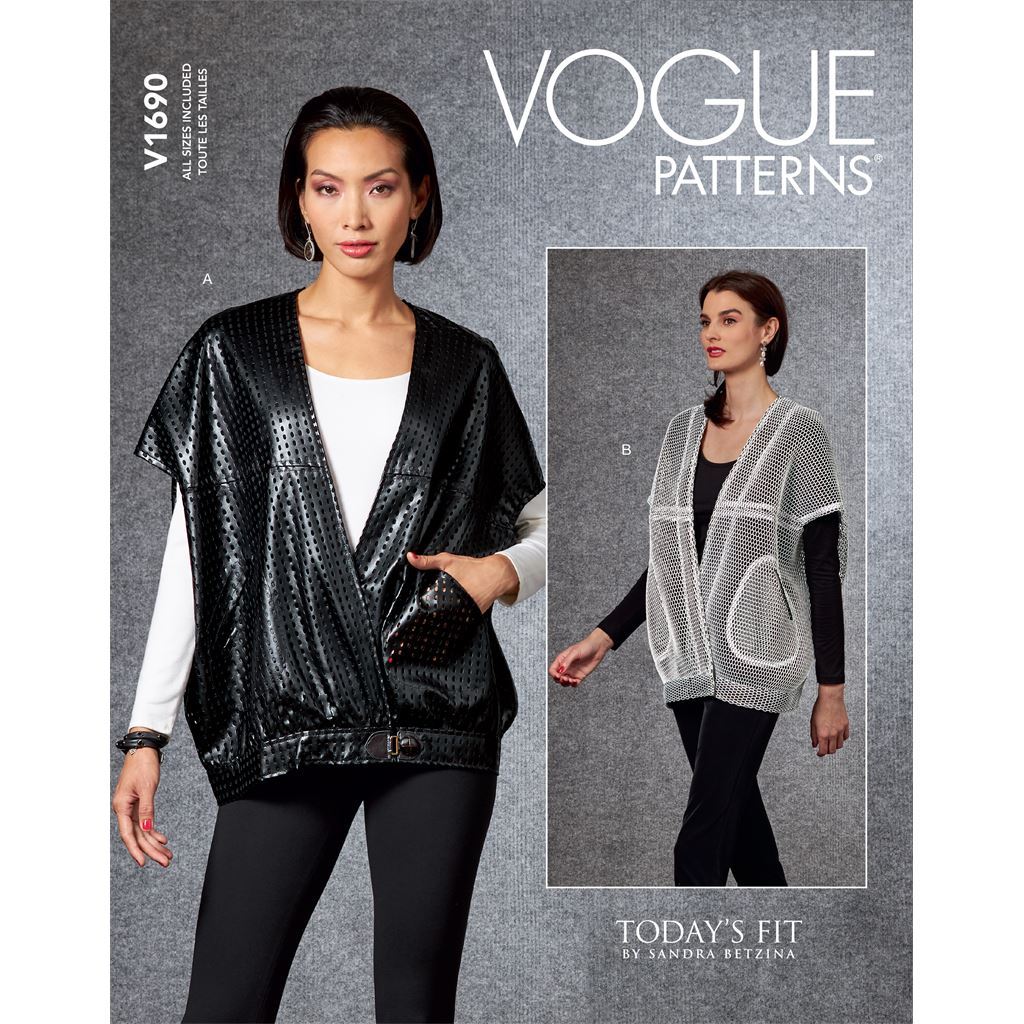 Vogue Pattern V1690 Misses Vest 1690 Image 1 From Patternsandplains.com