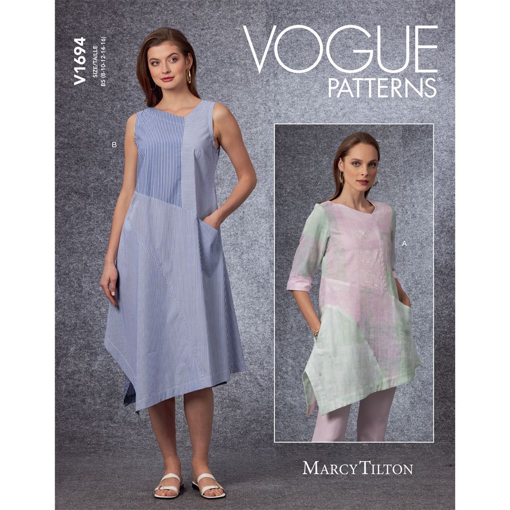 Vogue Pattern V1694 Misses Tunic and Dress 1694 Image 1 From Patternsandplains.com