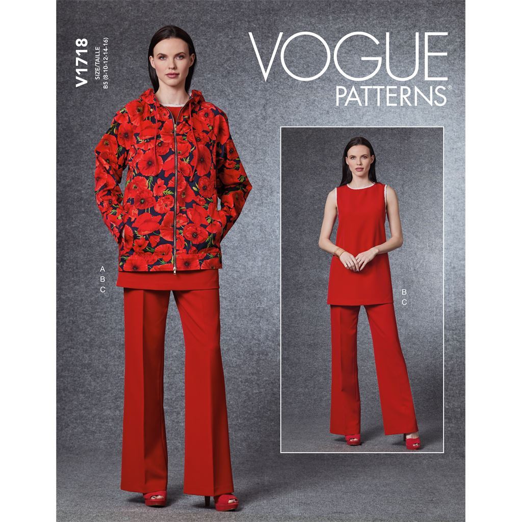 Vogue Pattern V1718 Misses Jacket Tunic and Pants 1718 Image 1 From Patternsandplains.com