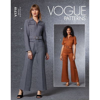 Vogue Pattern V1719 Misses Jumpsuit and Belt 1719 Image 1 From Patternsandplains.com