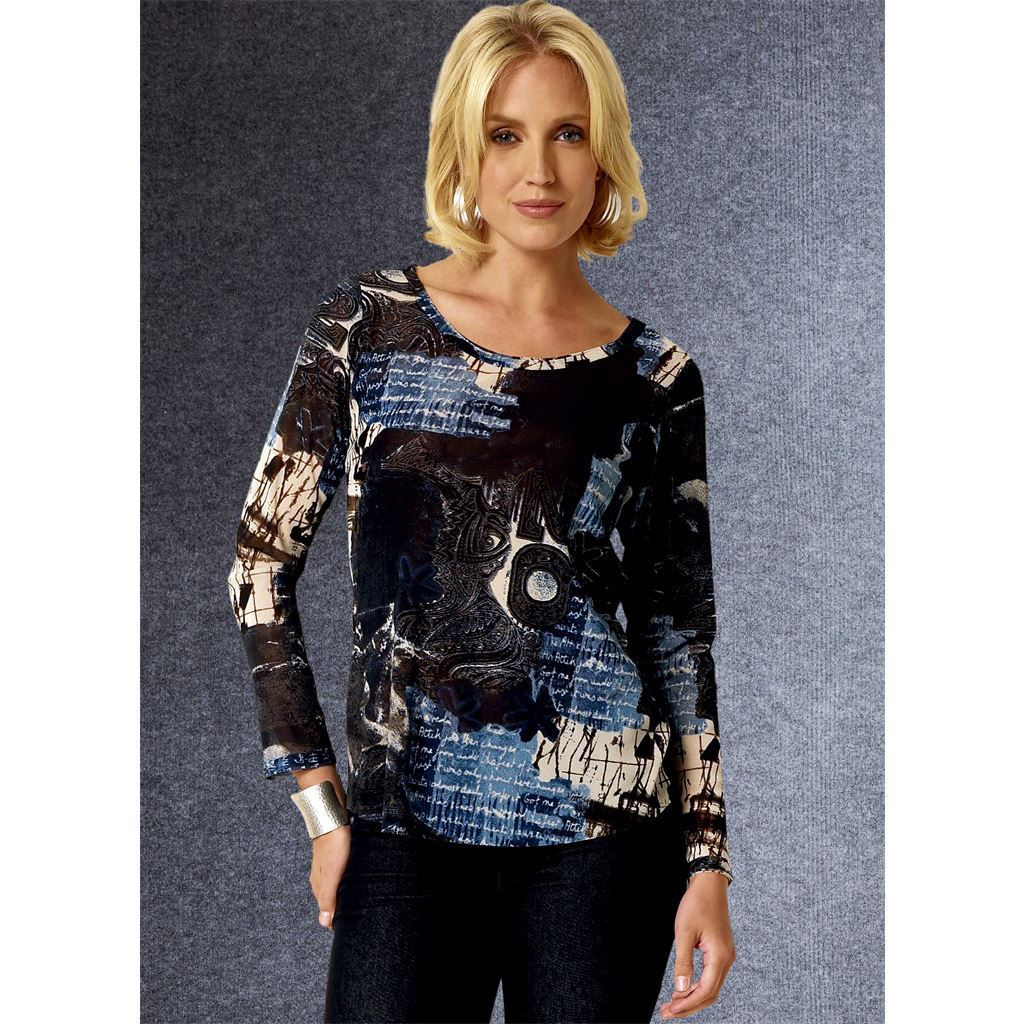 Vogue Pattern V1733 Misses Shaped Hemline Tops 1733 Image 3 From Patternsandplains.com