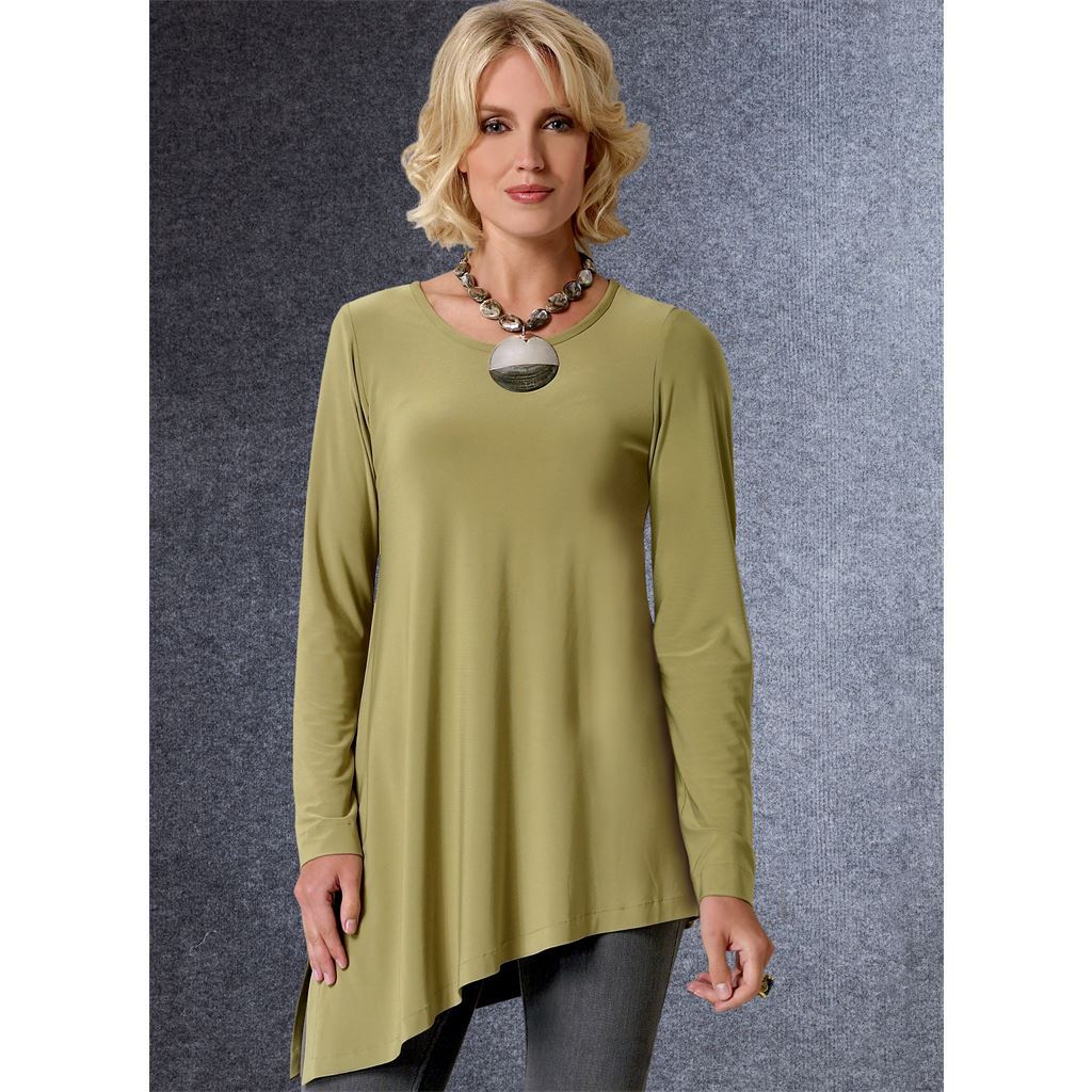 Vogue Pattern V1733 Misses Shaped Hemline Tops 1733 Image 4 From Patternsandplains.com