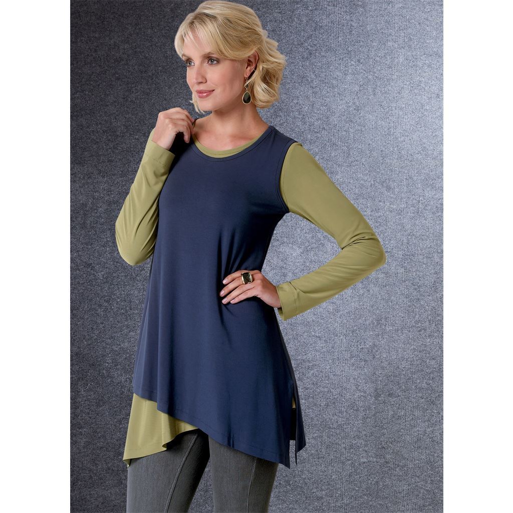 Vogue Pattern V1733 Misses Shaped Hemline Tops 1733 Image 5 From Patternsandplains.com