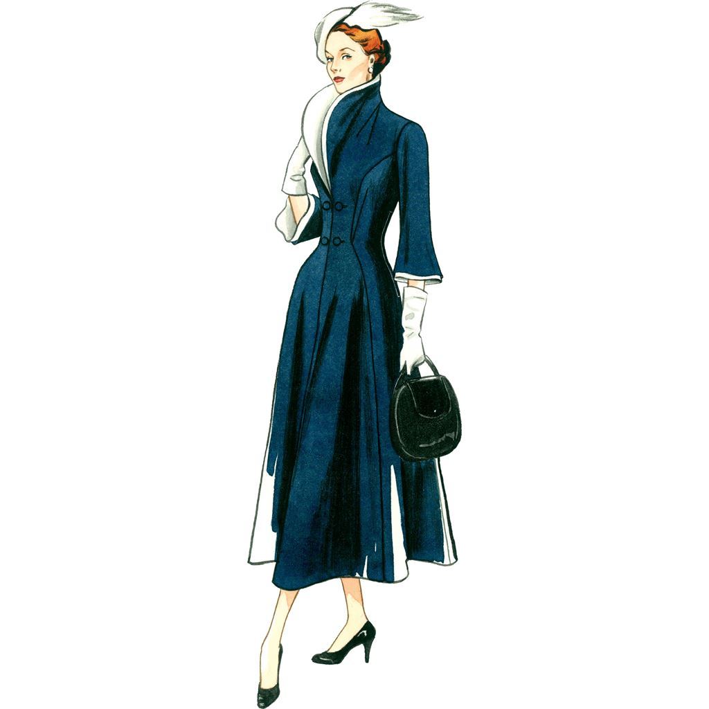 Vogue Pattern V1738 Misses Wide Collar Fit and Flare Dress 1738 Image 2 From Patternsandplains.com