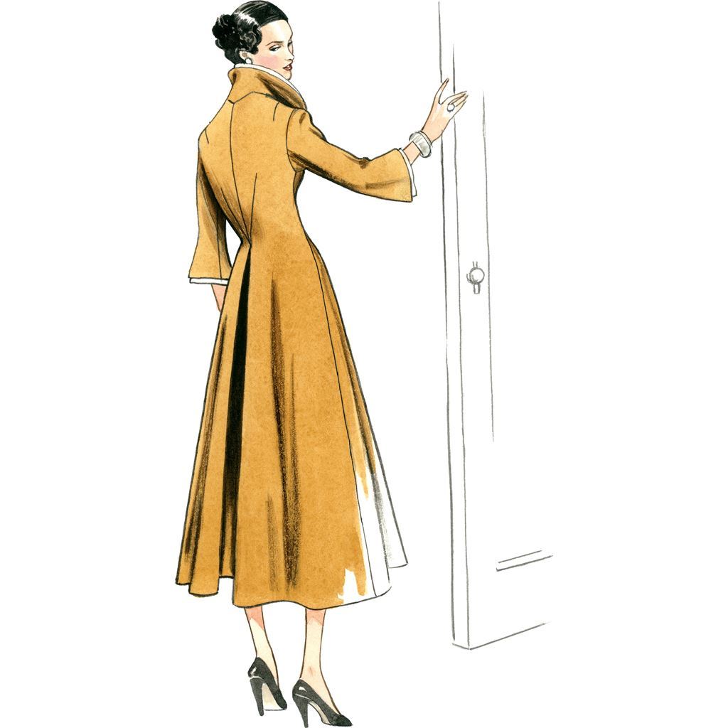 Vogue Pattern V1738 Misses Wide Collar Fit and Flare Dress 1738 Image 3 From Patternsandplains.com