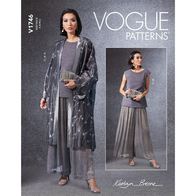 Vogue Pattern V1746 Misses Kimono Top and Pants 1746 Image 1 From Patternsandplains.com