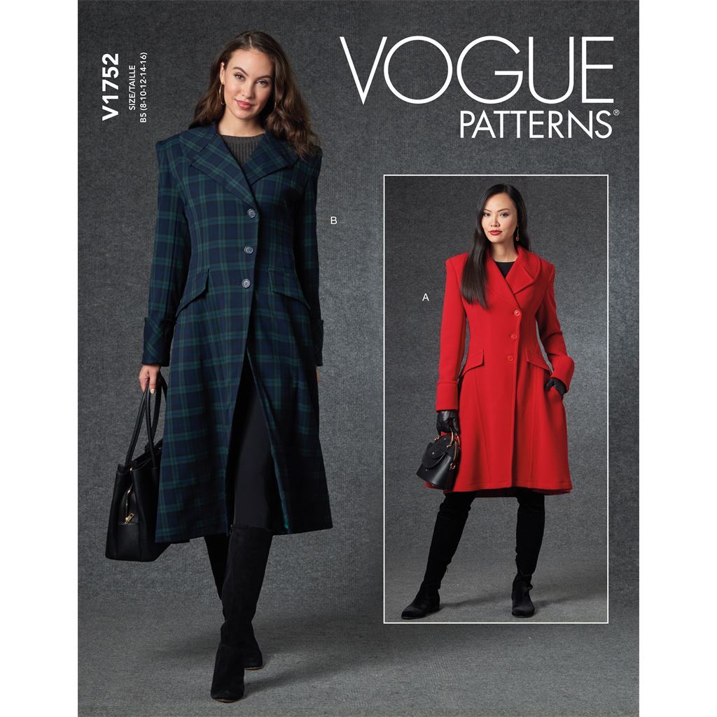 Vogue Pattern V1752 Misses Coat 1752 Image 1 From Patternsandplains.com
