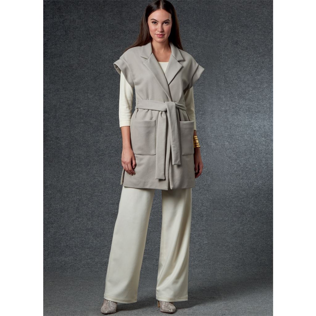 Vogue Pattern V1758 Misses Vest Jacket Belt and Pants 1758 Image 3 From Patternsandplains.com